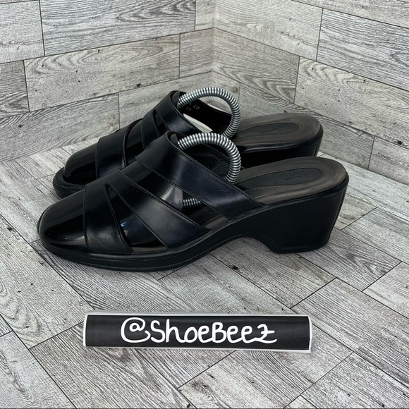 Dansko Leather Avril 25 Heeled Sandals, Black, Women's 40 - Picture 4 of 10